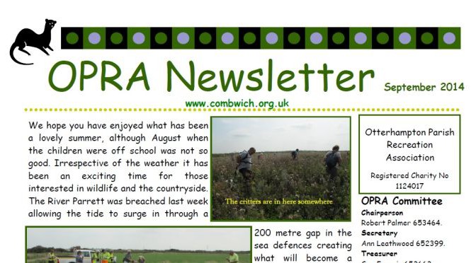 OPRA September Newsletter